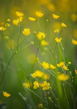 Yellow flower, wild meadow