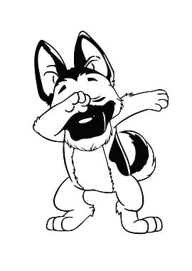 Dabbing German Shepherd