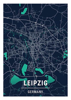 Leipzig City Map Germany