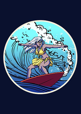 Surfer Anime Girl