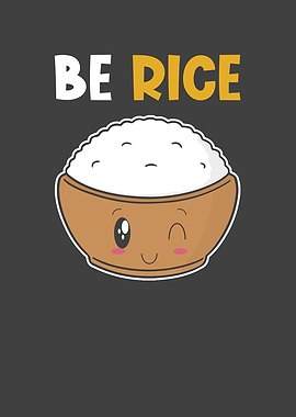 Kawaii Rice Funny Pun Rice