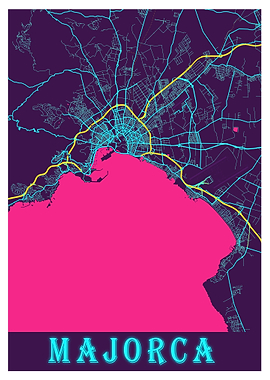 Majorca City Map Spain