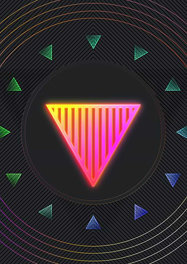 Neon Geometric Glyph Rune