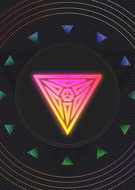 Neon Geometric Glyph Rune