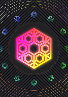 Neon Geometric Glyph Rune