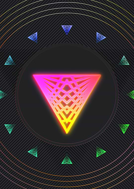 Neon Glyph Mandala Rune