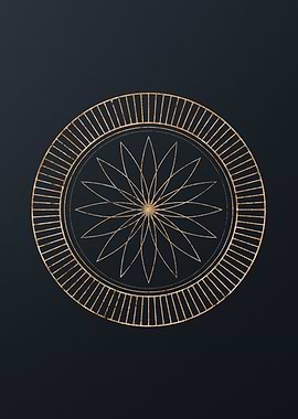 Gold Glyphs Mandalas Rune