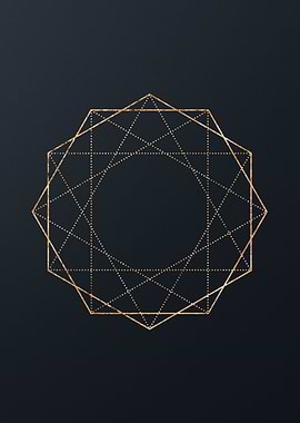 Gold Geometric Glyph Rune