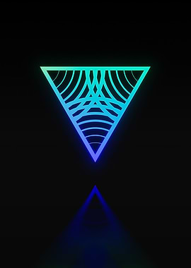 Neon Geometric Glyph Rune