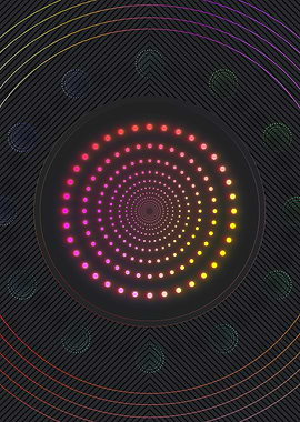 Neon Sacred Geometry Glyph