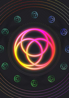 Neon Geometric Glyph Rune
