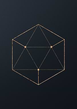 Gold Geometric Glyph Rune