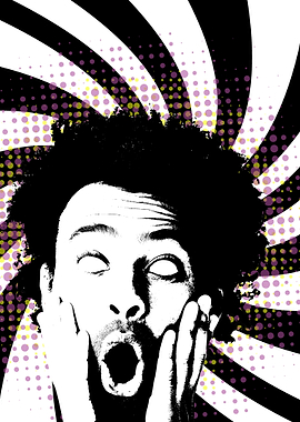 Trippy Spiral Man Face