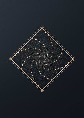 Gold Geometric Glyph Rune