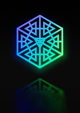 Neon Glyphs Mandala Rune