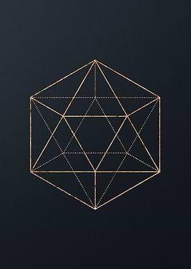 Gold Geometric Glyph Rune