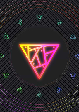 Neon Geometric Glyph Rune