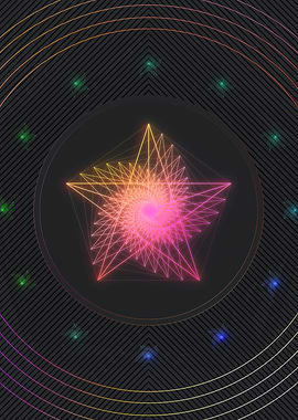 Neon Geometric Glyph Rune