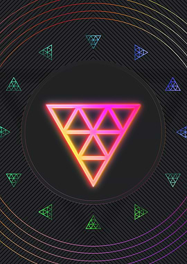 Neon Geometric Glyph Rune