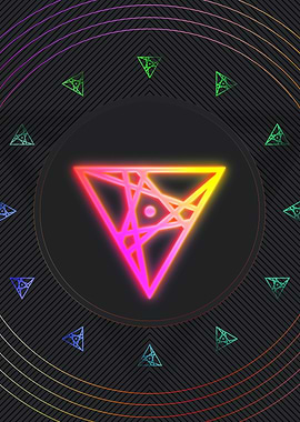 Neon Geometric Glyph Rune