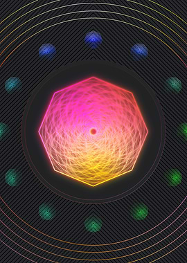 Neon Glyph Mandala Rune