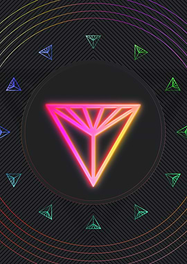 Neon Geometric Glyph Rune