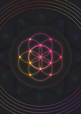 Neon Geometric Glyph Rune