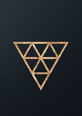 Gold Geometric Glyph Rune