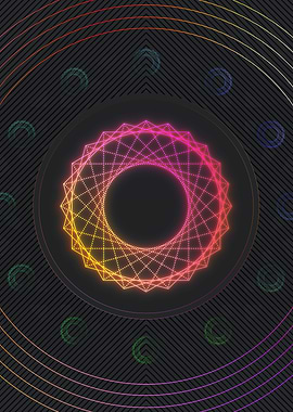 Neon Geometric Glyph Rune