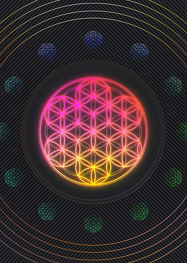 Neon Glyph Mandala Rune