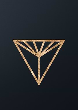 Gold Geometric Glyph Rune