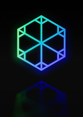 Neon Geometric Glyph Rune