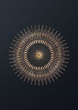 Gold Glyphs Mandalas Rune