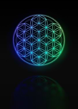 Neon Glyph Mandala Rune