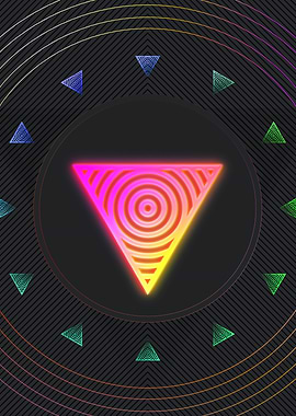 Neon Geometric Glyph Rune