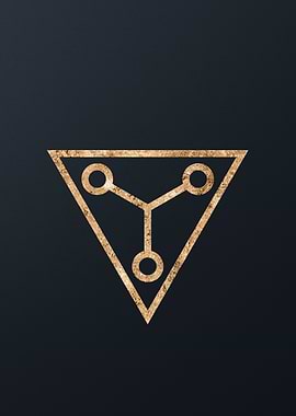 Gold Geometric Glyph Rune