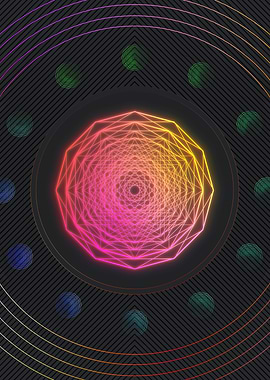 Neon Glyph Mandala Rune