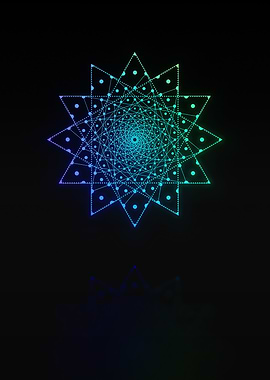 Neon Geometric Glyph Sign