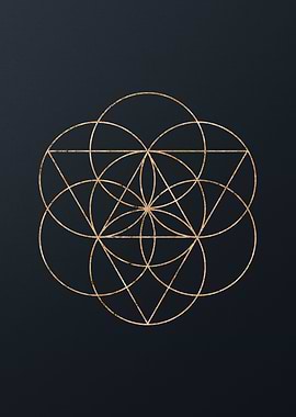 Gold Geometric Glyph Rune