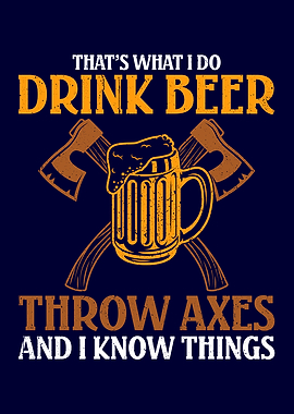 Axe throwing Drink Beer