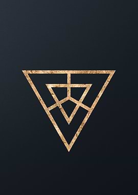 Gold Geometric Glyph Rune