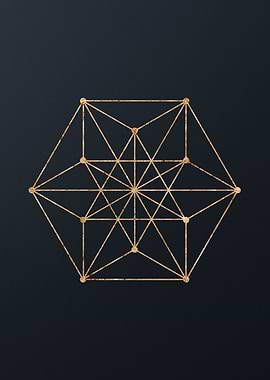 Gold Geometric Glyph Rune