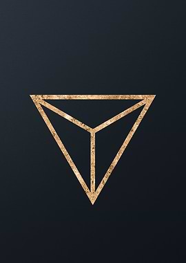 Gold Geometric Glyph Rune