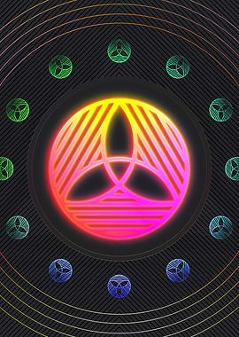 Neon Glyph Mandala Rune