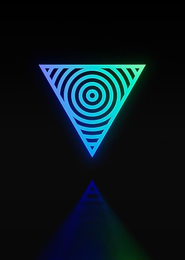 Neon Geometric Glyph Rune