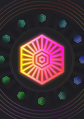 Neon Glyph Mandala Rune