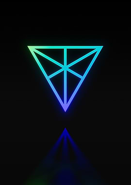 Neon Geometric Glyph Rune