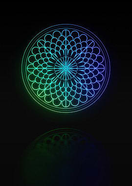Neon Glyph Mandala Rune