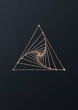 Gold Geometric Glyph Rune