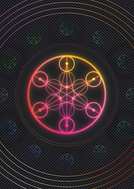 Neon Geometric Glyph Rune